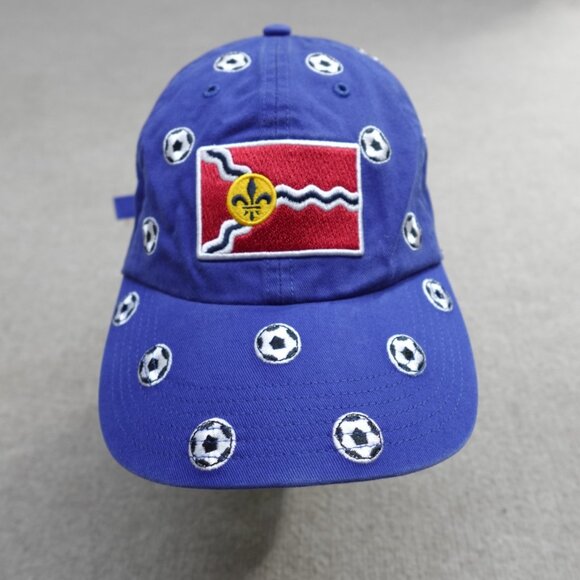 Saint Louis FC Hat Blue Strapback Dadhat '47 Brand Cotton Embroidered All Over - Picture 1 of 8